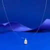 Zhuo Zhi Fan Joyería Estilo Emperatriz Plata S925 Hilo de Pescar Invisible Collar Estilo Verano Versátil Cadena Clásica para Clavícula