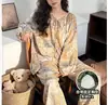 Nuevo Conjunto de Pijama de Pulóver de Algodón y Seda 2026 para Mujer, Traje Casual para Aire Acondicionado, Delgado con Almohadillas en el Pecho, Se Puede Usar Afuera como Ropa de Casa