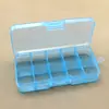 Caja de Plástico Removible de 10 Compartimentos Caja de Pesca para Anzuelos y Aparejos Caja de Almacenamiento para Joyas y Cuentas Organizador de Componentes Caja de Almacenamiento Multicolor