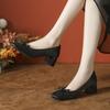 Sapatos Estilo Ballet de Uma Linha com Laço, Sapatos Mary Jane Femininos, Salto Grosso Estilo Pequeno Fragrante, Sapatos Femininos de Alto Nível
