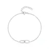 Pulsera Sencilla y Elegante con Doble Hebilla Cruzada Incrustaciones de Circonita para Uso Diario para Mujeres Pulsera de Diseño de Nicho Japonés y Coreano