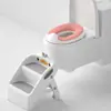 Asiento Cojín y Escalón Combinados para Ayuda de Baño de Bebé en Casa Anillo para Asiento de Inodoro de Baño Infantil Set de Entrenamiento para Ir al Baño
