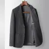 Traje Casual para Hombre 2026 Otoño/Invierno Lujo Ligero Negocios Mezcla de Lana Blazer de Botonadura Única para Hombres Jóvenes y de Mediana Edad