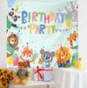 Estilo Ins Paño de Fondo Feliz Cumpleaños Paño Colgante Paño para Escena de Cumpleaños de Niños Decoración de Fiesta Paño de Pared Tapiz Paño de Pared