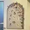 Adesivo de Parede Personalizado Borboleta de Batata Doce Vermelha Painel de Feltro Parede de Fotos Mural de Mensagens Quadro de Cortiça Decoração de Parede de Fundo para Entrada de Quarto