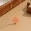 Colar de trevo de quatro folhas cravejado de diamantes para mulheres, moda de luxo leve, novo modelo 2026, design único, corrente para clavícula, presente para namorada