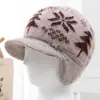 Gorros Cálidos para Mujeres de Mediana Edad y Mayores, Madres, Protección contra el Frío de Otoño e Invierno, Gorros de Punto con Protección para las Orejas para Personas Mayores y Abuelas, Gorros de Lana con Forro de Felpa