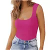 Ropa de mujer transfronteriza europea y americana, nuevo estilo verano 2026, superventas en AliExpress y Amazon, top sin mangas sexy de color liso ajustado para mujer