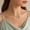 Jóias transfronteiriças europeias e americanas moda pingente personalizado clavícula cadeia acessórios simples simples de osso de cobra plana colar de borboleta