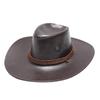 Chapéu de Cowboy Ocidental Masculino Primavera e Outono Verão Chapéu de Sol Ao Ar Livre Chapéu Britânico Chapéu de Couro Palco Chapéu de Sol Praia Proteção Solar