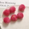 Nuevos accesorios de otoño e invierno de felpa salvaje con colgante de pompón de lana colgante, colgante para pendientes hechos a mano DIY, bisutería al por mayor
