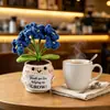 Muñecas de plantas tejidas a mano transfronterizas, decoraciones de plantas tejidas, flores artificiales de ganchillo para fiestas