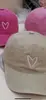Sombrero de Primavera y Verano para Mujer, Gorra de Béisbol de Mezclilla Lavada Bordada con Corazón de Melocotón, Estilo Coreano Casual, Gorra de Pato Suave para Pareja de Hombres