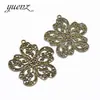 YuenZ DIY acessórios de joias vintage liga pingente de flor oca pingente atacado 55 * 53MM Q193