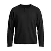 Suéter de Tricô de Manga Longa para Homens, Estilo Outono, Estilo Old Money, Gola Henley, Tamanho Grande Europeu e Americano, Cor Sólida, Suéter Casual Versátil Transfronteiriço