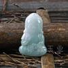 Colgante de jade de Myanmar, producto de jade, con forma de frijol verde, Buda bebé Sakyamuni, Buda príncipe, dama, colgante para niños.
