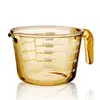 Taza medidora de vidrio de borosilicato alto Linuo Ámbar para microondas, horno, repostería, taza de leche