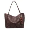 Bolso Cruzado Simple Casual Retro 2026 Otoño Versátil Nuevo Elegante Estampado de Leopardo Bolso de Axila Bolso Tote de Gran Capacidad