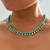 Colar Feminino Transfronteiriço Europeu e Americano Estilo Boêmio Retro Contas de Arroz Gota d'Água Simples Versátil