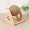Rascador para gatos transfronterizo, juguete de bola rascadora para gatos, estructura de escalada para gatos con cuerda de sisal, poste rascador para gatos duradero, suministros para mascotas FBA