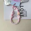 Nueva cadena creativa con cuentas para teléfono móvil de Popcorn Sister, llavero para coche, bolsa colgante, pequeña bolsa colgante para auriculares, accesorios