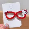Gafas con Marco de Gato Pasador para el Cabello Niña Linda Corazón Estudiante Creativo Divertido Flequillo Pinza Lateral Tocado Pinza de Pato Joyería