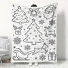Manta de franela más vendida en Amazon transfronteriza, temática de Halloween y Navidad, para crear un ambiente festivo en casa, cálida y acogedora, con diseños impresos