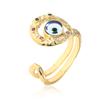 Anillo Abierto Estilo Bohemio de Nicho de Gama Alta Ojo del Diablo Aogu Ins Anillo Personalizado para Mujer Suministro Transfronterizo