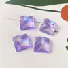 Novo Estilo Céu Estrelado Ondas d'Água Glitter Quadrado Plano Patch DIY Brincos de Resina Grampo de Cabelo Capa de Celular Materiais Atacado