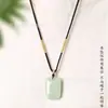 Fio de Ouro Tecido à Mão Pingente de Pescoço Cordão de Corda para Pendurar Pingente de Jade Dourado Corda Ajustável Cabeça de Buda