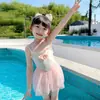 Maiô Infantil Menina Fonte Termal Menina Fofa Maiô Princesa Pequeno, Médio e Grande Infantil e Crianças Pequenas Maiô Siamês