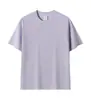 Camiseta de Manga Curta com Gola Redonda 230g 20 Fios Penteada Compacta para DIY Design Personalizado Pai-Filho com Impressão de Logo