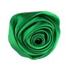 Rosa en botón tridimensional hecha a mano de tela satinada de 5.5 cm al por mayor accesorios para joyería diy zapatos y sombreros punto venta caliente
