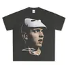 Sudadera con capucha y estampado de Eminem Hip Hop Americano Hip Hop Lavada Peso Pesado Algodón Puro Al por Mayor