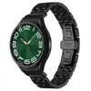 Aplicable a correa de cinco eslabones para botón de Galaxy Watch6 Classic, correa de acero con cierre de mariposa Samsung 6ª generación en stock