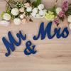 Banderín de Letras Inglesas de Madera Decoración de Mesa Boda Decoración de Boda Accesorios Logo Sr&Sra Adornos de Letras de Madera