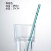 Popote de Vidrio Snap-On, Alto Borosilicato, Resistente al Calor, Resistente al Frío, Popote de Vidrio sin Plomo, Popote para Beber, Diámetro de 8 mm, Longitud de 23 cm