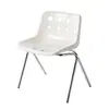 Silla de Plástico Color Queso con Respaldo, Usada en Restaurantes, Cafeterías, como Silla de Tocador o como Silla de Comedor Informal