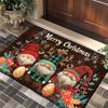 Novo Tapete de Natal Transfronteiriço Capacho de Entrada Decoração de Interiores Sala de Estar Papai Noel Tapete de Chão Vermelho Entrada