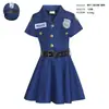 Disfraz de Policía Infantil para Halloween, Atuendo de Juego de Rol, Suministro Exclusivo Transfronterizo para Niños, Uniforme de Policía Femenino de Una Pieza