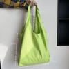 Bolsas de Tela Lisas em Estoque Transfronteiriças, Bolsas de Algodão Estilo Colete de Grande Capacidade, Logo Personalizável, Bolsas Tote de Lona Versáteis de Ombro Único