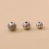 Atacado Prata Pura 99 Prata Dura 3D Estilo Chinês Retrô Acessórios de Contas Espaçadoras para Pulseira Prata Pura Contas Soltas Caractere de Bênção Contas de Abóbora