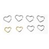 Pendientes de moda estilo europeo y americano, pendientes de acero inoxidable, pendientes de acero de titanio, pendientes de estrella de cinco puntas en forma de corazón de oro de 18 quilates, joyería