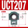 Rolamento esférico externo com alojamento UCT204 UCT205 UCT206 UCT207 UCT208 alojamento de rolamento de assento deslizante