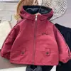 Chaqueta de Primavera y Otoño para Niños 2026 Nuevo Estilo Elegante Cortavientos Infantil Chaqueta con Capucha para Bebé Parte Superior Cortavientos para Niños Pequeños y Niños Pequeños