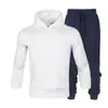 Suministro directo de fábrica otoño e invierno marca de moda para hombre suéter traje de suéter para hombre con capucha suéter más terciopelo para parejas suéter de color liso