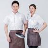 Ropa de chef de manga corta para verano, ropa para tienda de desayunos, comida para llevar, restaurante de snacks, ropa de trabajo para camarero de cocina, talla grande, logo estampado y bordado