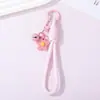 Novo Cordão de Flor de Borracha para Celular Sino de Flor Pequena 3D Acessórios DIY Chaveiro de Mochila Pingente Decorativo Versátil