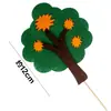 Bandeirinha de decoração de bolo para assar, plug-in, árvore pequena, cena de cem papéis de menina da floresta, cartão de bolo de aniversário