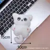 Pingente Sino Gato Siamês de Pelúcia com Som Gatinho Chaveiro de Mochila Escolar Pingente Presente para Casal de Estudantes Gato de Cauda
